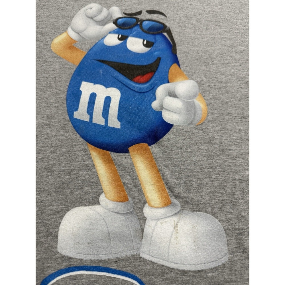 M&M's Blue Character Graphic T Shirt Mens L Pop Culture Y2K Streetwear Novelty - Picture 4 of 7